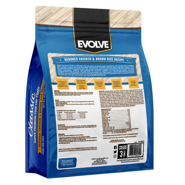 EVOLVE Classic Chicken and Brown Rice Cat Food