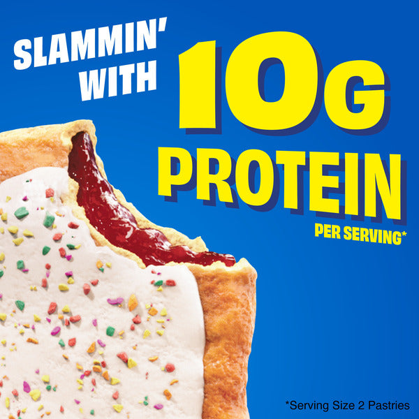 Pop-Tarts Protein Slammin' Strawberry Toaster Pastries, 10g Protein, 8 Count
