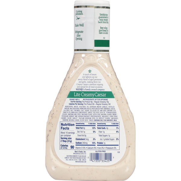 Ken's Steak House Lite Creamy Caesar Dressing