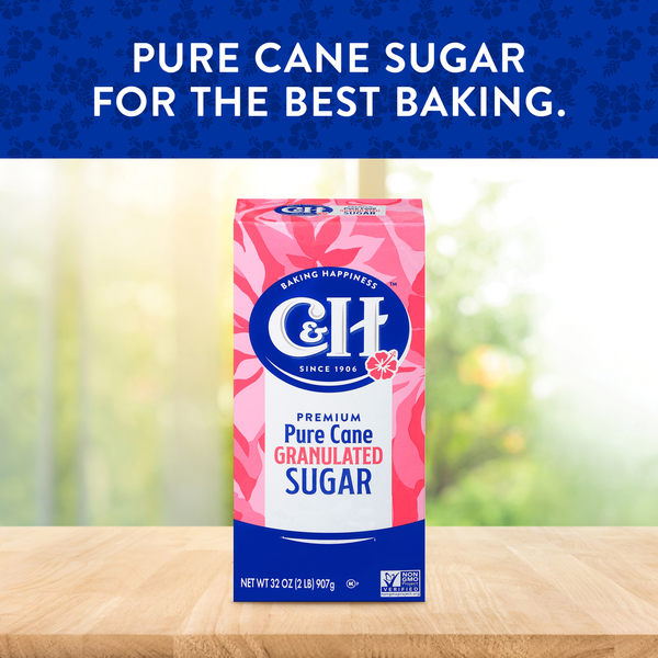 C&H Premium Pure Cane Granulated Sugar 2 lb. Carton