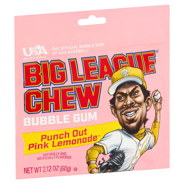 Big League Chew Punch Out Pink Lemonade Bubble Gum