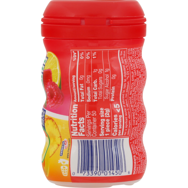 Mentos Gum, Sugar Free, Red Fruit Lime, Tropical