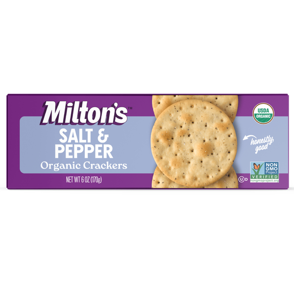 Milton's Organic Crackers, Salt & Pepper