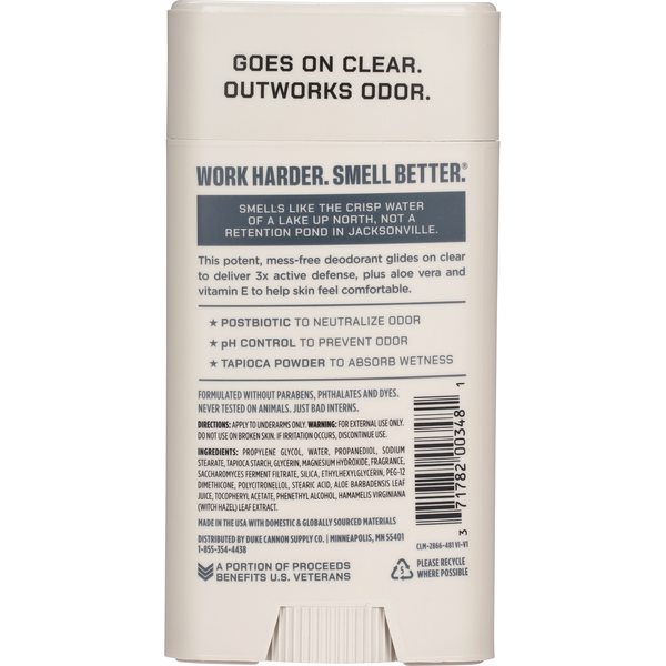 Duke Cannon Supply Co. Deodorant, Active, Midnight Swim/Sandalwood + Lavender
