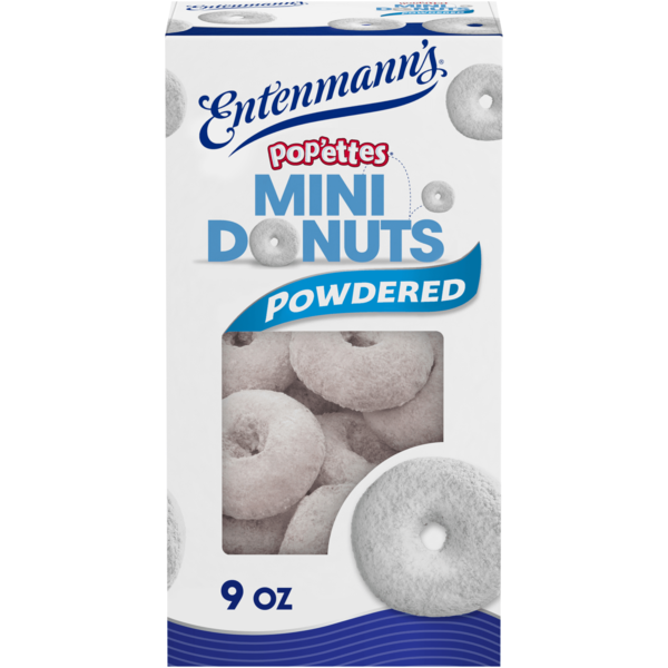 Entenmann's Pop’ettes, Powdered, Mini Donuts, Donuts, 9 oz