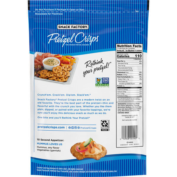 Snack Factory  Original Pretzel Crisps