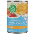 Food Club Yellow Cling Sliced Peaches In A Blend Of Peach & Pear 100% Juice From Concentrate
