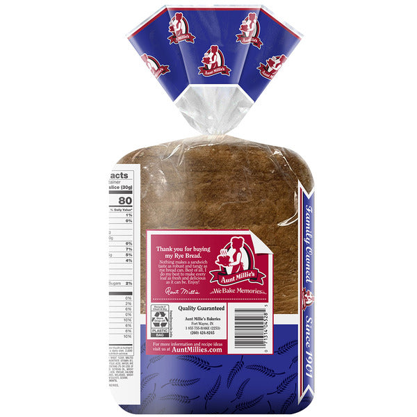 Aunt Millie's Seedless Rye Bread