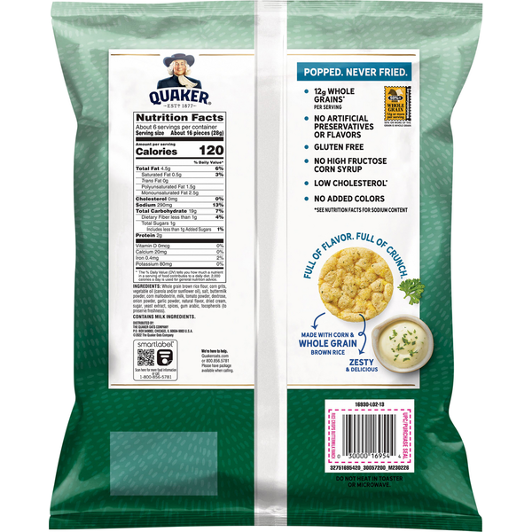 Quaker Rice Crisps, Buttermilk Ranch