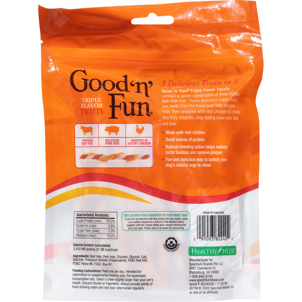 Good 'n' Fun Snack for All Dogs, Triple Flavor, Twists