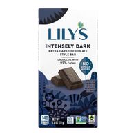 LILY'S Intensely Dark Chocolate Style No Sugar Added, Sweets Bar, 2.8 oz