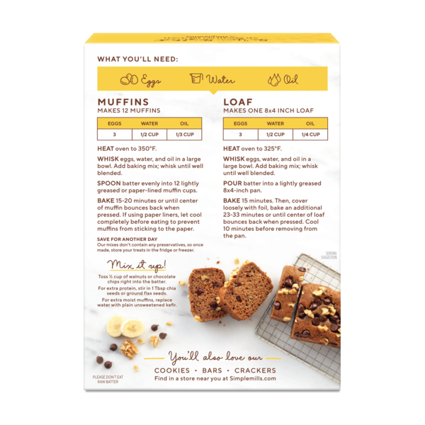Simple Mills  Almond Flour Banana Muffin & Bread Baking Mix