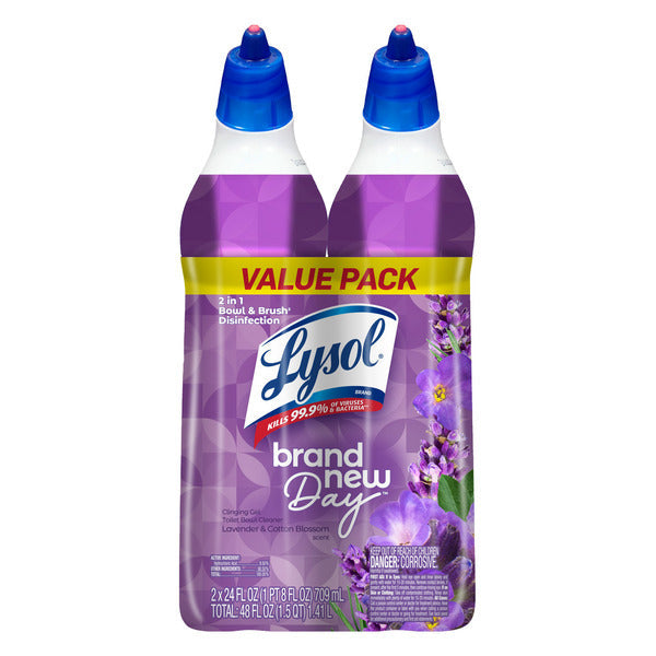LYSOL® Toilet Bowl Cleaner - Brand New Day™ Lavender & Cotton Blossom Twin Pack 4/(2x24) oz.