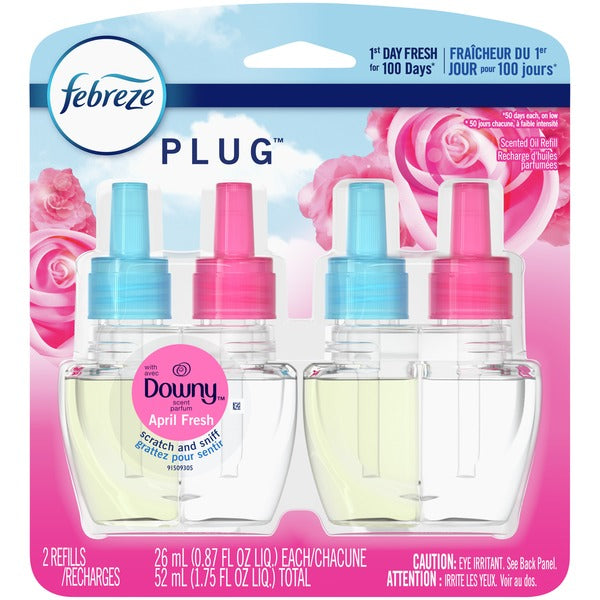 Febreze Odor-Eliminating Fade Defy Air Freshener Refill, Downy April Fresh
