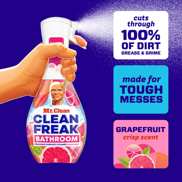 Mr. Clean Clean Freak Foaming Bathroom Surface Cleaner Multi-Surface Spray Starter Kit