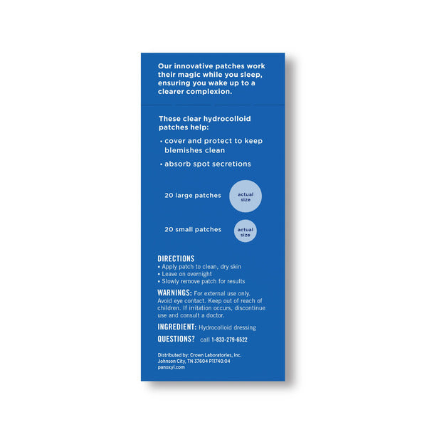 PanOxyl Overnight Spot Patches, Clear Latex Free Hydrocolloid Dots
