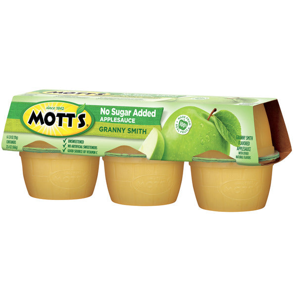 Mott's Unsweetened Apple Sauce Cups, Granny Smith