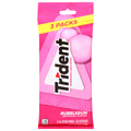 Trident Gum, Sugar Free, Bubblegum, 3 Packs