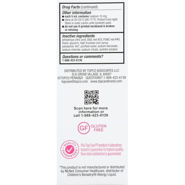 TopCare Allergy Liquid, Cherry Flavor, Children's
