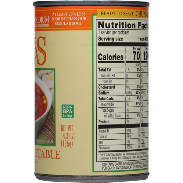 Amy's Kitchen Organic Low Fat Chunky Vegetable Soups