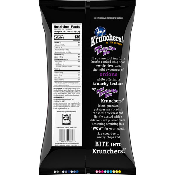 Krunchers  Sweet Hawaiian Style Onion Kettle Chips