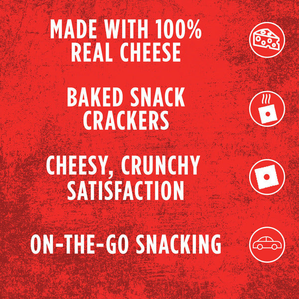 Cheez-It White Cheddar Cheese Crackers, Baked Snack Crackers, Single Serve, 2.2 oz