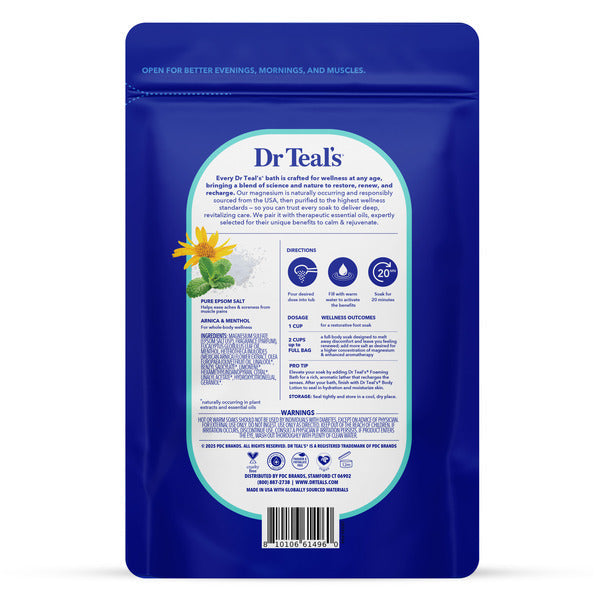 Dr Teal’s Arnica Body Relief Epsom Salt Magnesium Soak with Menthol
