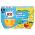 Dole Diced Peaches, in 100% Fruit Juice with Natural Flavors, Yellow Cling