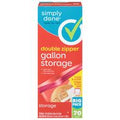 Simply Done Storage Bags, Double Zipper, Gallon, B...
️