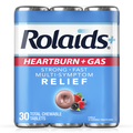 Rolaids Heartburn + Gas, 30 Chewable Tablets, Assorted Berry