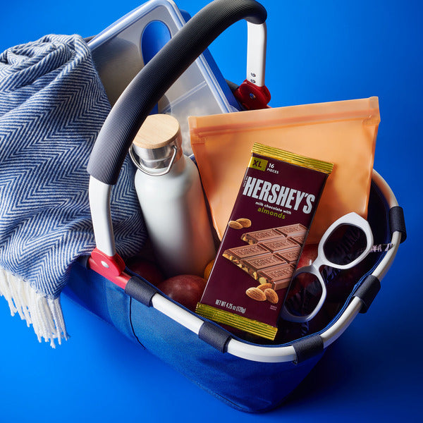 Hershey's Milk Chocolate with Almonds XL, Candy Bar, 4.25 oz (16 Pieces)
