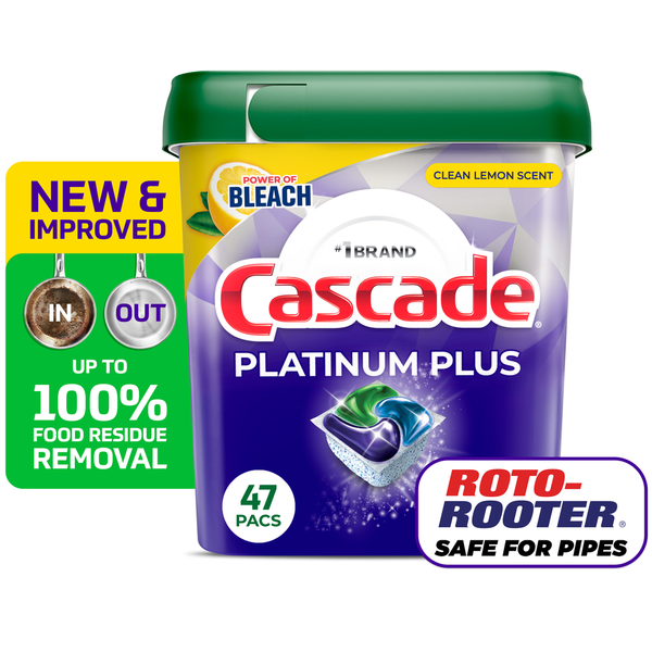 Cascade Platinum Plus Dishwasher Pods, Lemon