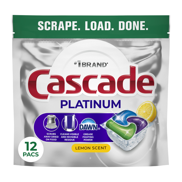 Cascade Platinum Dishwasher Pods, Lemon