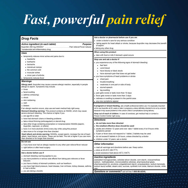 Advil Pain Reliever and Fever Reducer