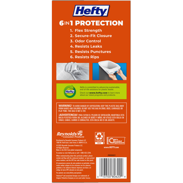 Hefty 13 Gallon Fabuloso Watermelon Tall Kitchen Drawstring Bags