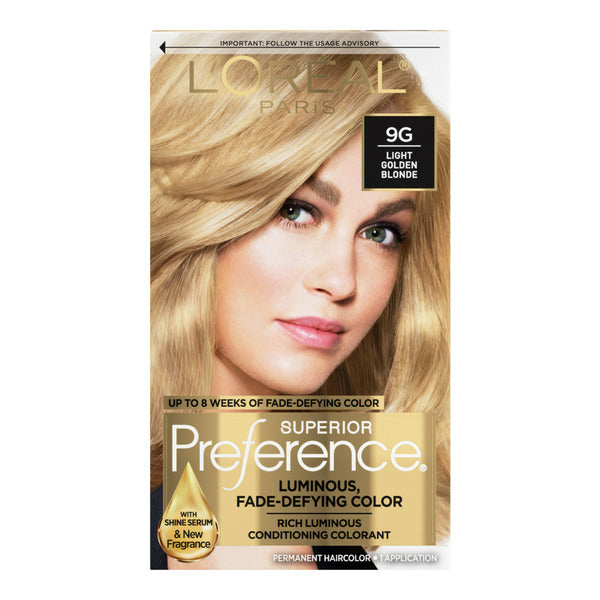 L'Oreal Permanent Hair Color, 9G Light Golden Blonde