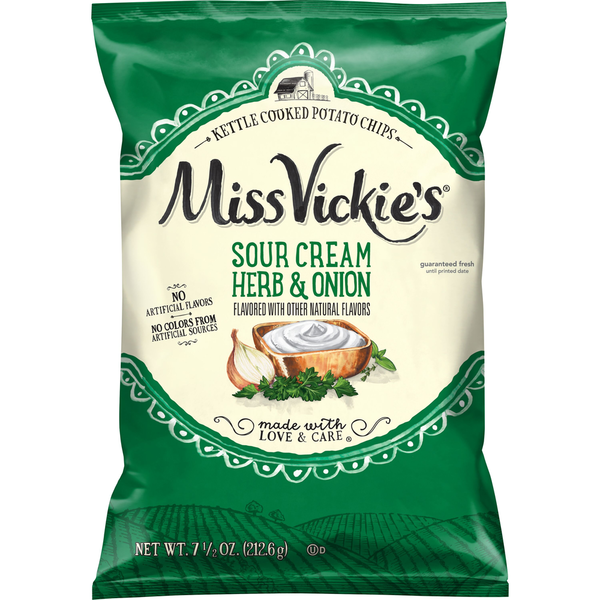 Miss Vickie's Sour Cream Herb & Onion Kettle Cooked Potato Chips