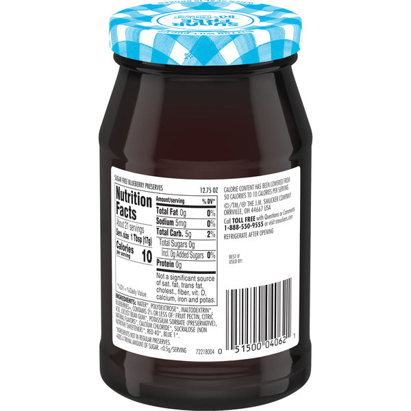 Smucker's Sugar Free Blueberry Preserves