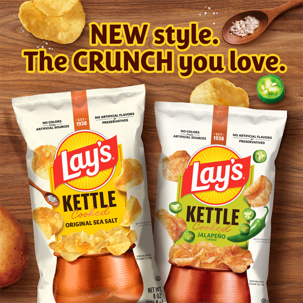 Lay's Kettle Cooked Potato Chips Original Sea Salt