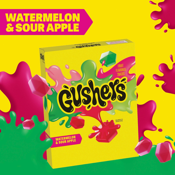 Gushers Watermelon and Sour Apple Flavor Fruit Flavored Snacks
