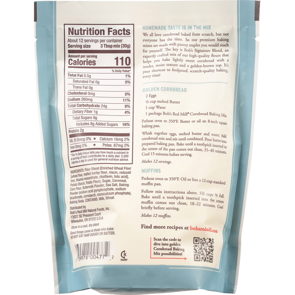 Bob's Red Mill Baking Mix, Golden Cornbread