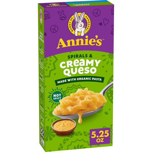 Annie's Pasta Spirals and Creamy Queso