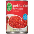 Food Club Petite Diced Tomatoes In Juice️