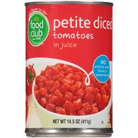 Food Club Petite Diced Tomatoes In Juice️