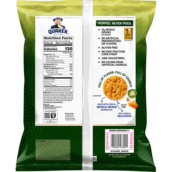 Quaker Rice Crisps Jalapeno Cheddar