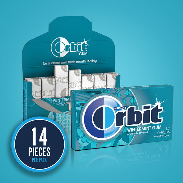 Orbit Wintermint Sugar Free Chewing Gum Travel Essentials