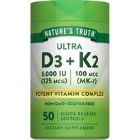 Nature's Truth Vitamin K-2 plus D3 Softgels️