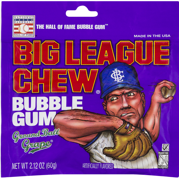 Big League Chew Bubble Gum, Ground Ball Grape
