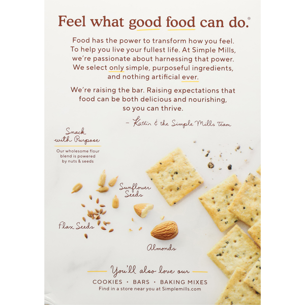 Simple Mills  Almond Flour Crackers, Cracked Black Pepper
