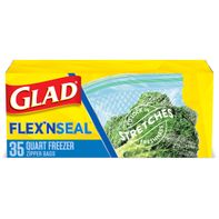 Glad Flex’N Seal Freezer Storage Plastic Bags, Qua...
️